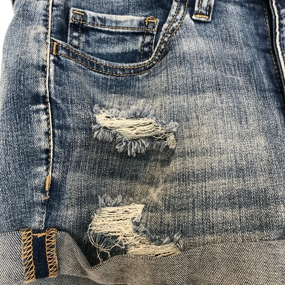 So Favorite Shortie Low Rise Destroyed Jean Shorts